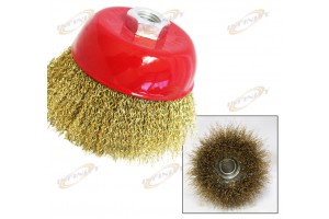 4-2/1" THREADED CUP WIRE WHEEL BRUSH FOR 5/8" SHAFT
